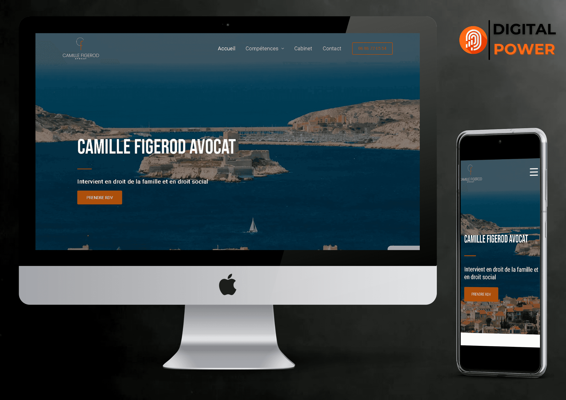Site web Camille Figerod Avocat — réalisé par Digital Lawyer