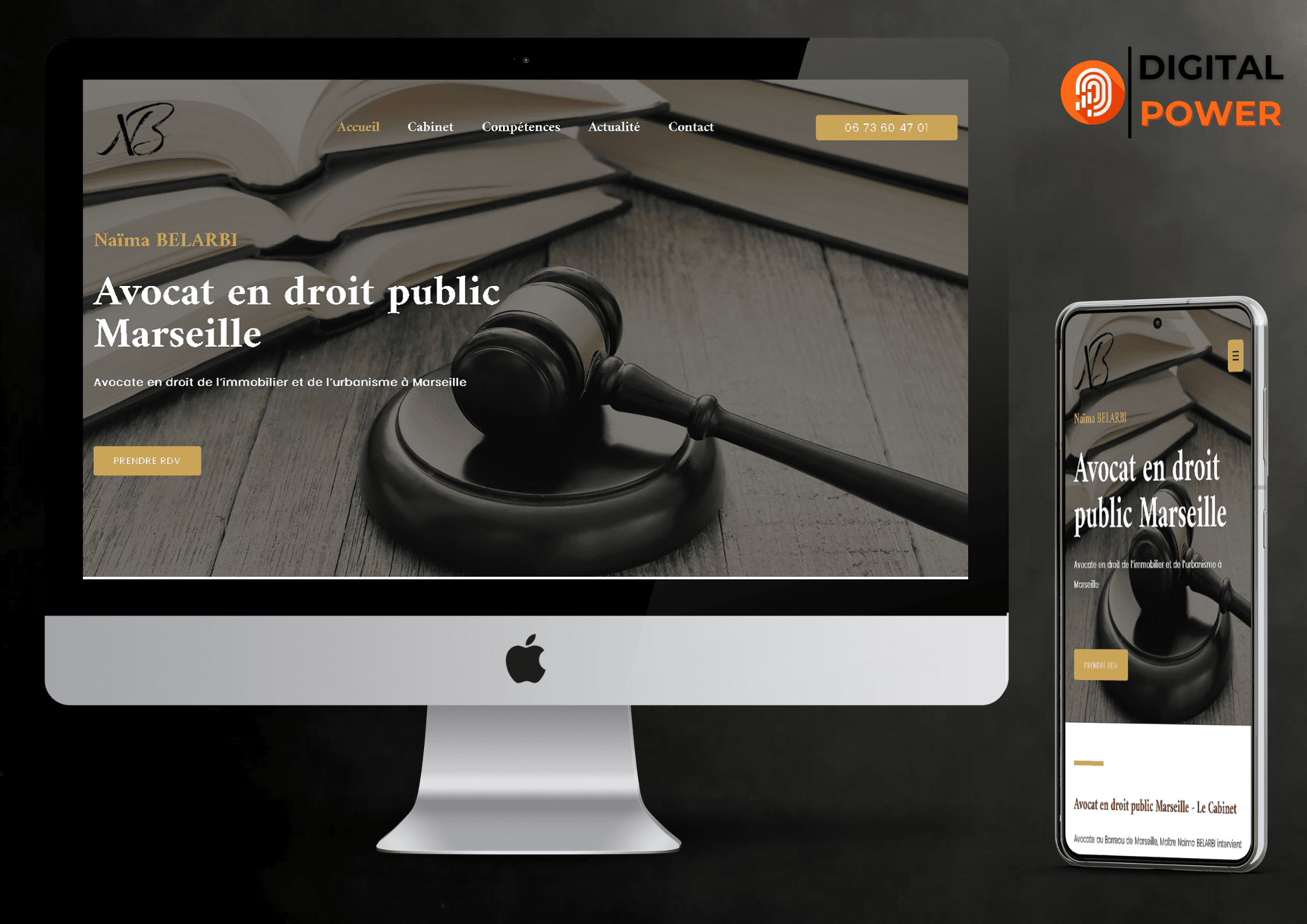 Site web Naima Belarbi — réalisé par Digital Lawyer