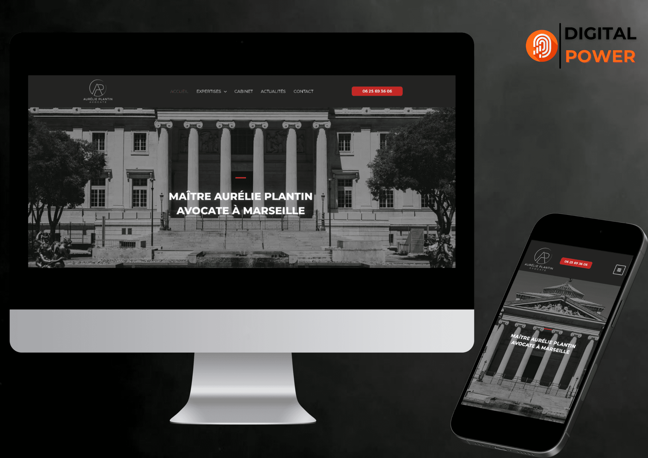 Site web Maître Aurélie Plantin — réalisé par Digital Lawyer